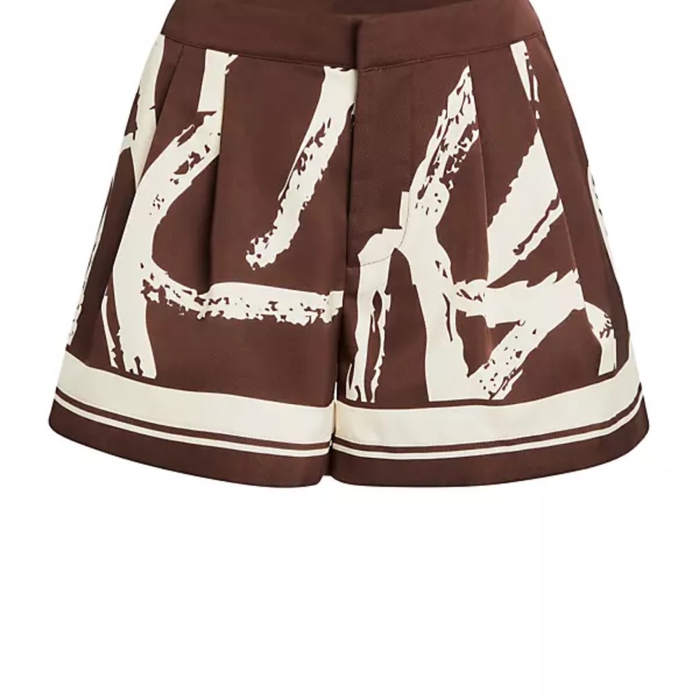 SER.O.YA Brown and White Women's Shorts